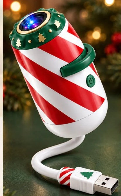 Jingle Beam candy-cane car projector